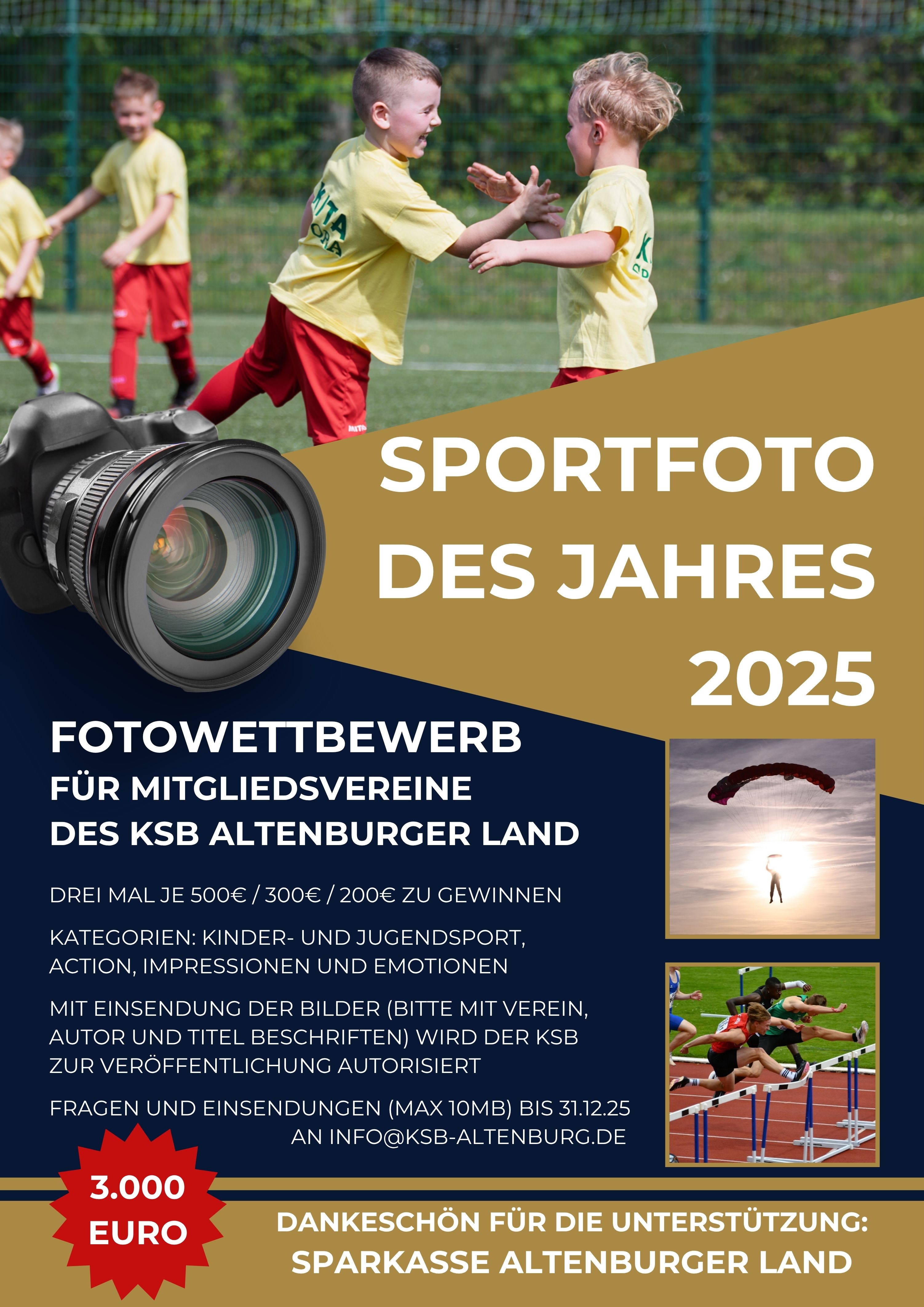 SPORTFOTO DES JAHRES WETTBEWERB - MIT 3.000 EURO DOTIERT !